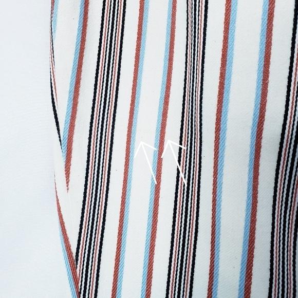 Derek Lam 10 Crosby Ankle Crop Pants Retro Stripe Trousers Cream - Picture 11 of 13